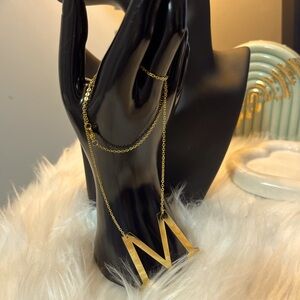 Gold Letter M Necklace